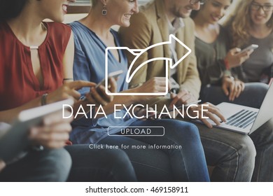 Data Transfer Exchange Sharing Sync Upload Concept