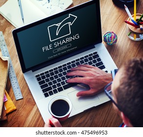 Data Transfer Exchange Sharing Sync Upload Concept