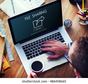 Data Transfer Exchange Sharing Sync Upload Concept