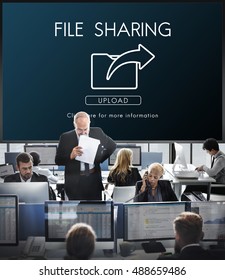 Data Transfer Exchange Sharing Sync Upload Concept