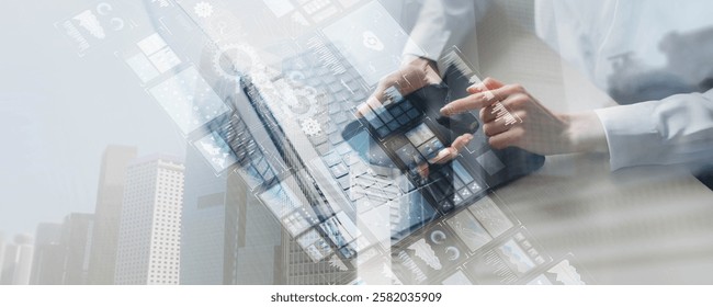 Data Visualization and Business Analytics Concept.