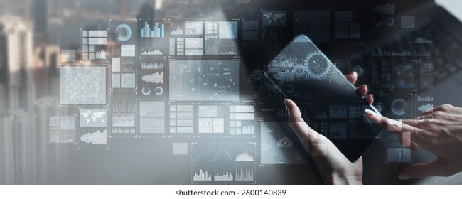 Data Visualization and Business Analytics Concept.