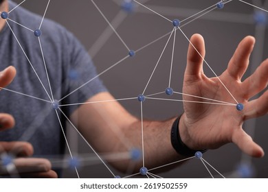 Data Visualization: Colorful Cubes Network Connections