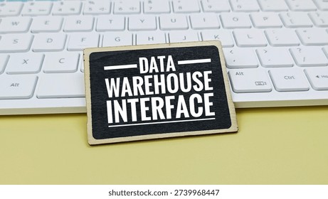 Data Warehouse Interface Display on Computer Screen with Keyboard Representing Big Data Analytics, Database Management and Business Intelligence. - Powered by Shutterstock - Get 15% off with code: PIKWIZARD15