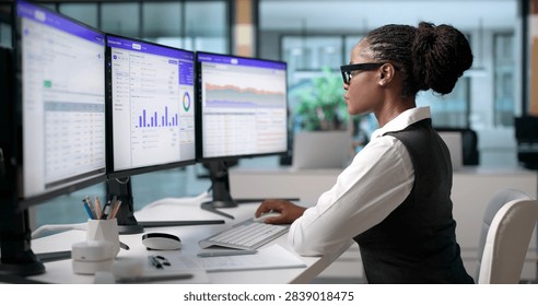 Database Administrator Carefully Queries Client Data Using SQL Console Interface.