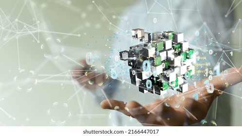 database data Cloud technology. Integrated digital web concept background