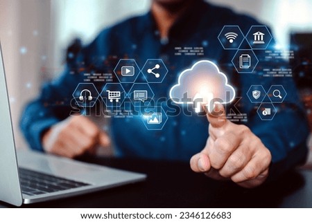Database storage cloud technology file data transfer sharing, cyber, big data information for financial online marketing, internet banking application or computer download upload backup cloud drive.