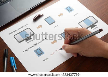 Dataflow chart concept web design