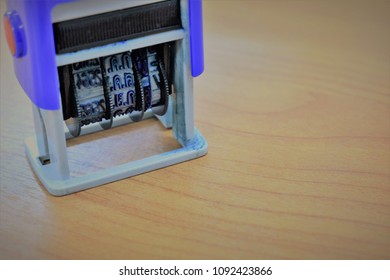 Date stamp on the table