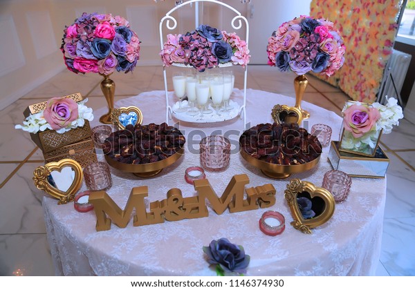 Dates Milk Moroccan Customs Reception Guests Stock Image