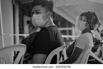 Davao City, Philippines - October 05, 2020: Scenario In The Philippines Seeking For Medical Checkup During Pandemic