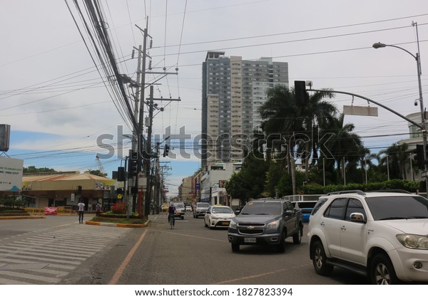 Davao City, Philippines - October 5, 2020. One of\
the main streets if the city, the Claro M Recto Street, formerly\
Claveria Street.