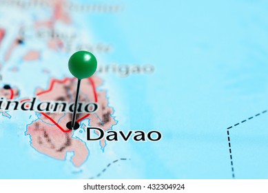 Davao Pinned On A Map Of Philippines
