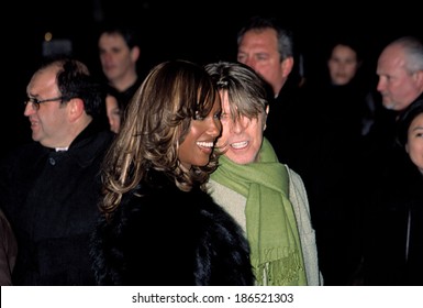 David Bowie And Iman At Premiere For GANGS OF NEW YORK, 12/9/2002