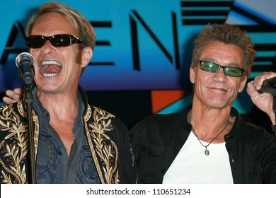 David Lee Roth And Eddie Van Halen At The Van Halen Reunion Tour Press Conference. Four Seasons Hotel, Los Angeles, CA. 08-13-07