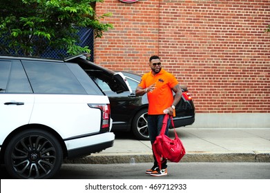 DAVID ORTIZ - July 25: David Ortiz Of The Boston Red Sox Leaving Fenway Park After The Game Vs Detroit Tigers On July 25, 2015.