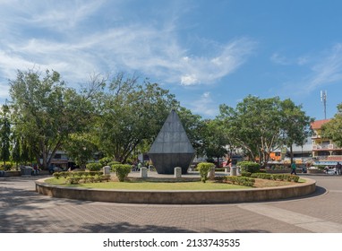 DAVID PANAMA-MARCH 21, 2019: Fountain In Cervantes Park, David, Panama 