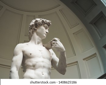 David Is A Renaissance Sculpture Masterpiece Of Michelangelo In Florence Italy