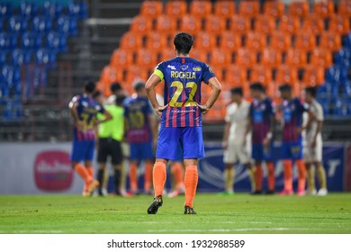 David Rochela No.22 Of Port F.c. In Action During The Football Chang FA Cup 2020 Match Between Port F.c. And Buriram United At Pat Stadium On February 03, 2021 In Bangkok, Thailand.