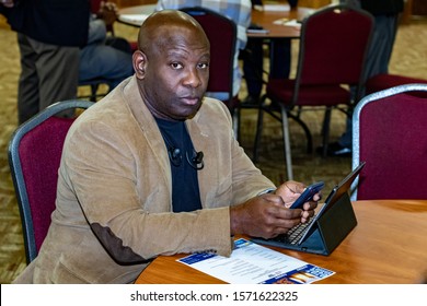 Davie, FL / USA - 10/3/2019 : Broward County Census 2020 Interfaith Conference At Tree Top Park - Priest, Rabbi, Pastors And Other People Of Color In The Community.