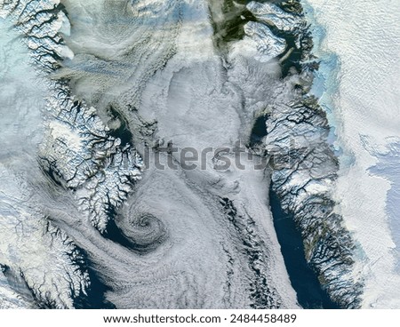 Davis Strait.  Elements of this image furnished by NASA.