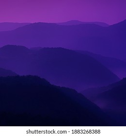 Dawn Along The Highland Scenic Highway, A National Scenic Byway, Pocahontas County, West Virginia, USA