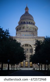 Dawn In Austin, Texas At The State Capitol Building