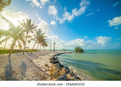 Dawn In Beautiful Sombrero Beach In Marathon Key. Florida, USA