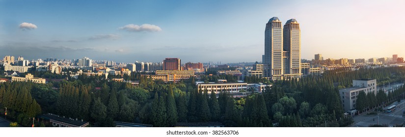 Dawn At The Campus Of Fudan University In Shanghai, China.