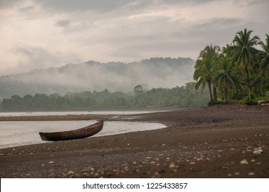 Dawn With Fog On The Colombian Pacific Coast.