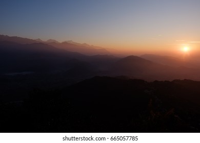 Dawn at Himalayan range.