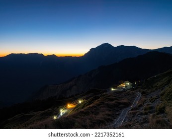 Dawn Landscape Of Ski Lodge At Taiwan