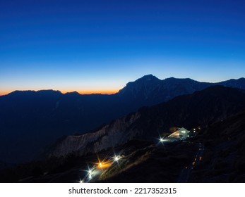 Dawn Landscape Of Ski Lodge At Taiwan