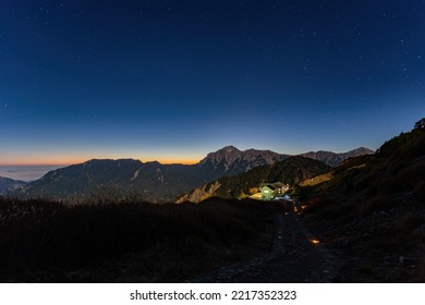 Dawn Landscape Of Ski Lodge At Taiwan