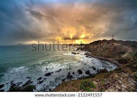 Dawn on Eo Gio beach, Nhon Ly town, Quy Nhon city, Binh Dinh, Vietnam