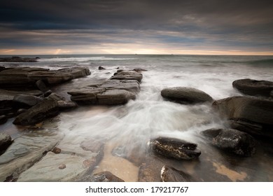 Dawn On The Rocks At Caloundra, Sunshine Coast, Queensland