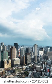 Dawn over Osaka business district in Kansai, Japan - Shutterstock ID 234114832