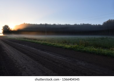 Dawn in road