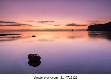 Dawn At Saltwick Bay On Tghe North Yorkshire Coast, UK