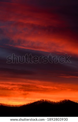 Similar – Image, Stock Photo Dramatic sunset Nature