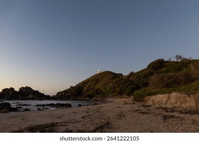 Dawn view of Tacking Point Lighthouse at Port Macquarie, Australia.