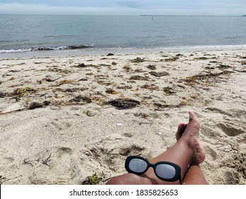 Day At The Beach In Cap Cod Ma, United States, June 2020