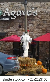 Day Of The Dead Display Outside Mexican Restaurant - Monterey, TN USA 10-2-2021