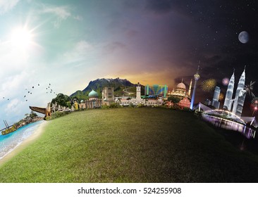 Day To Night Malaysia City Building 