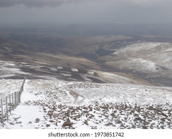 Winter’s Day On A Walk Up The Cheviot In Northumberland, England