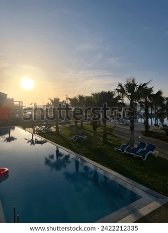 A day in the resort with pool view