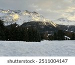 Day time mountain in St Moritz, Switzerland