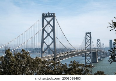 Day time view San Francisco-Oakland Bay Bridge and San Francisco Skyline. Yerba Buena Island, San Francisco, California, USA. - Powered by Shutterstock