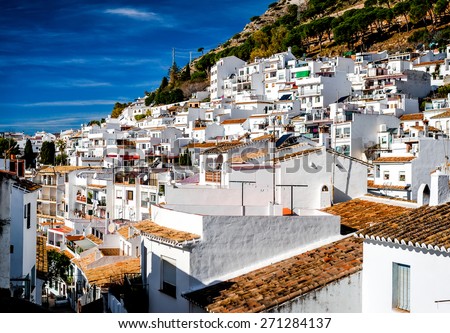 Day view of Mijas. Mijas is a lovely Andalusian town on the Costa del Sol. Spain