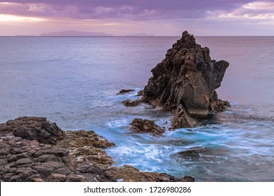 Daybreak on the eastern coast of the Island of Madeira